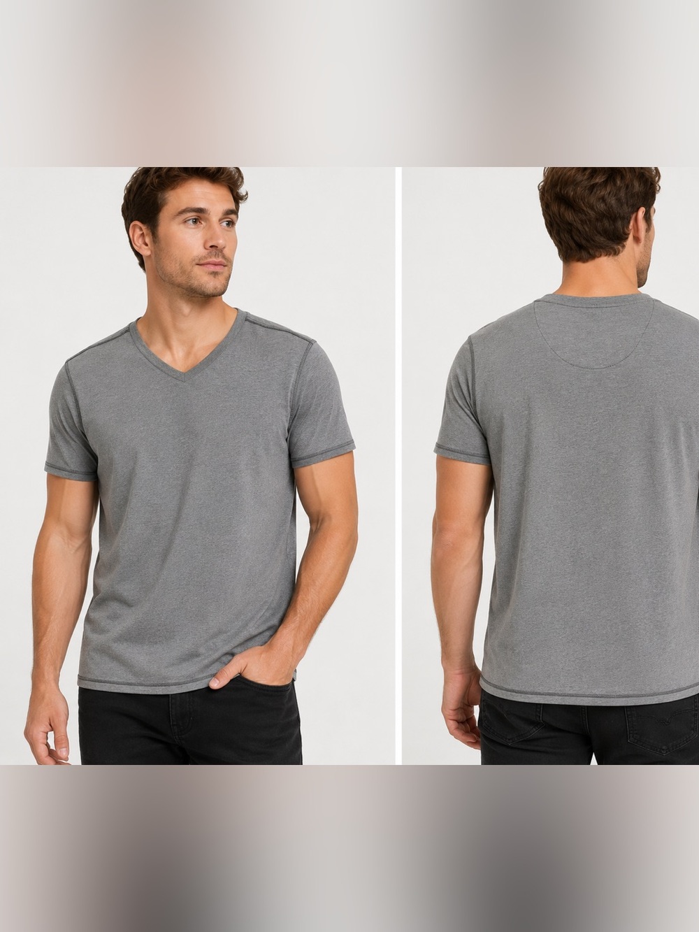 Company 81 Men’s Super Soft Gray V-Neck T-Shirt Size Small NWT
